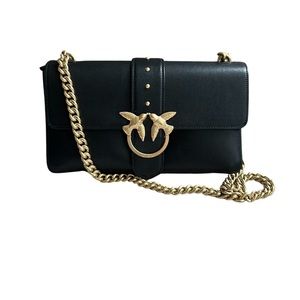 Pinko Love leather crossbody bag